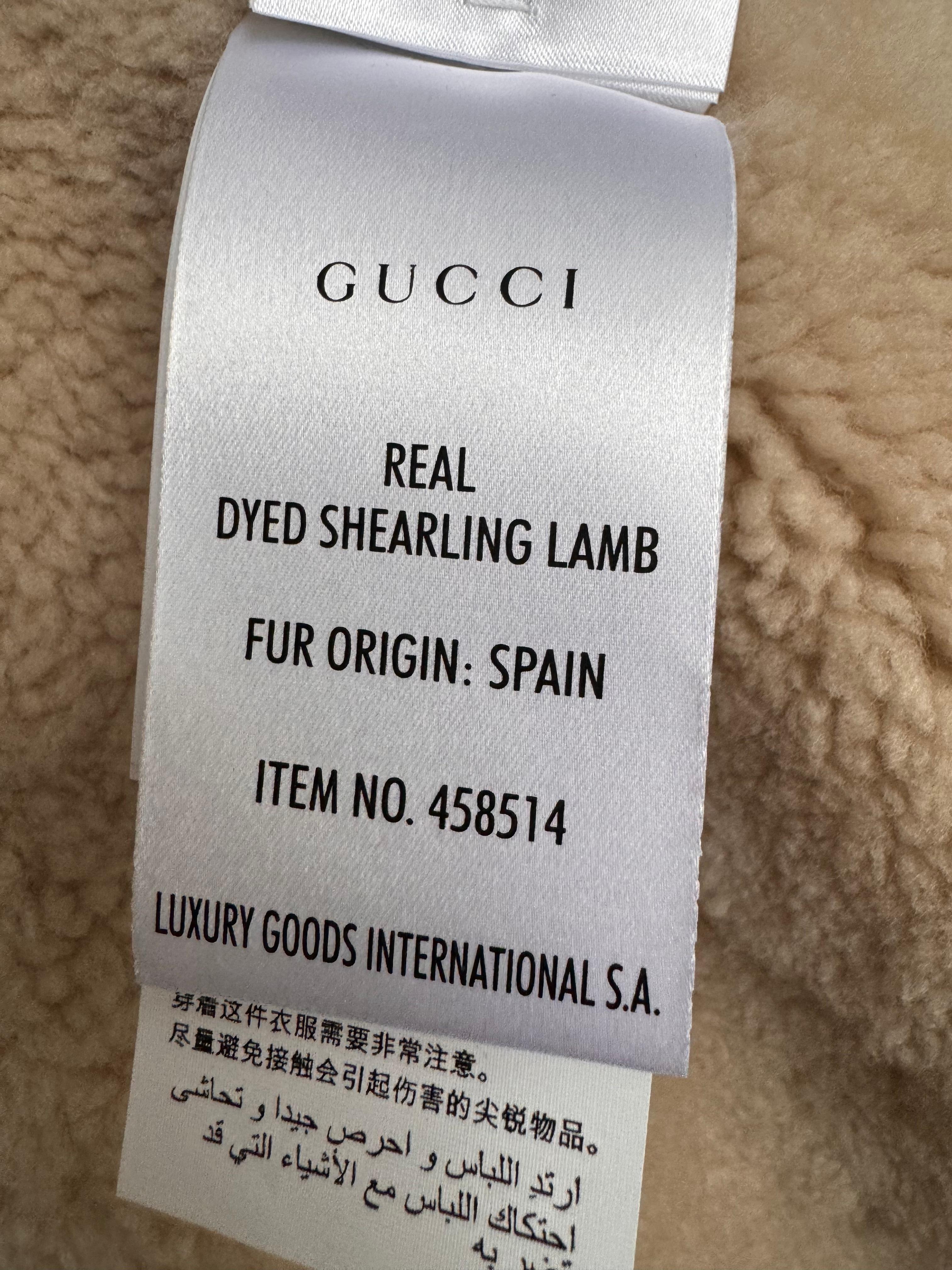 Gucci DIY Custom shearling  denim jacket  For Sale 3