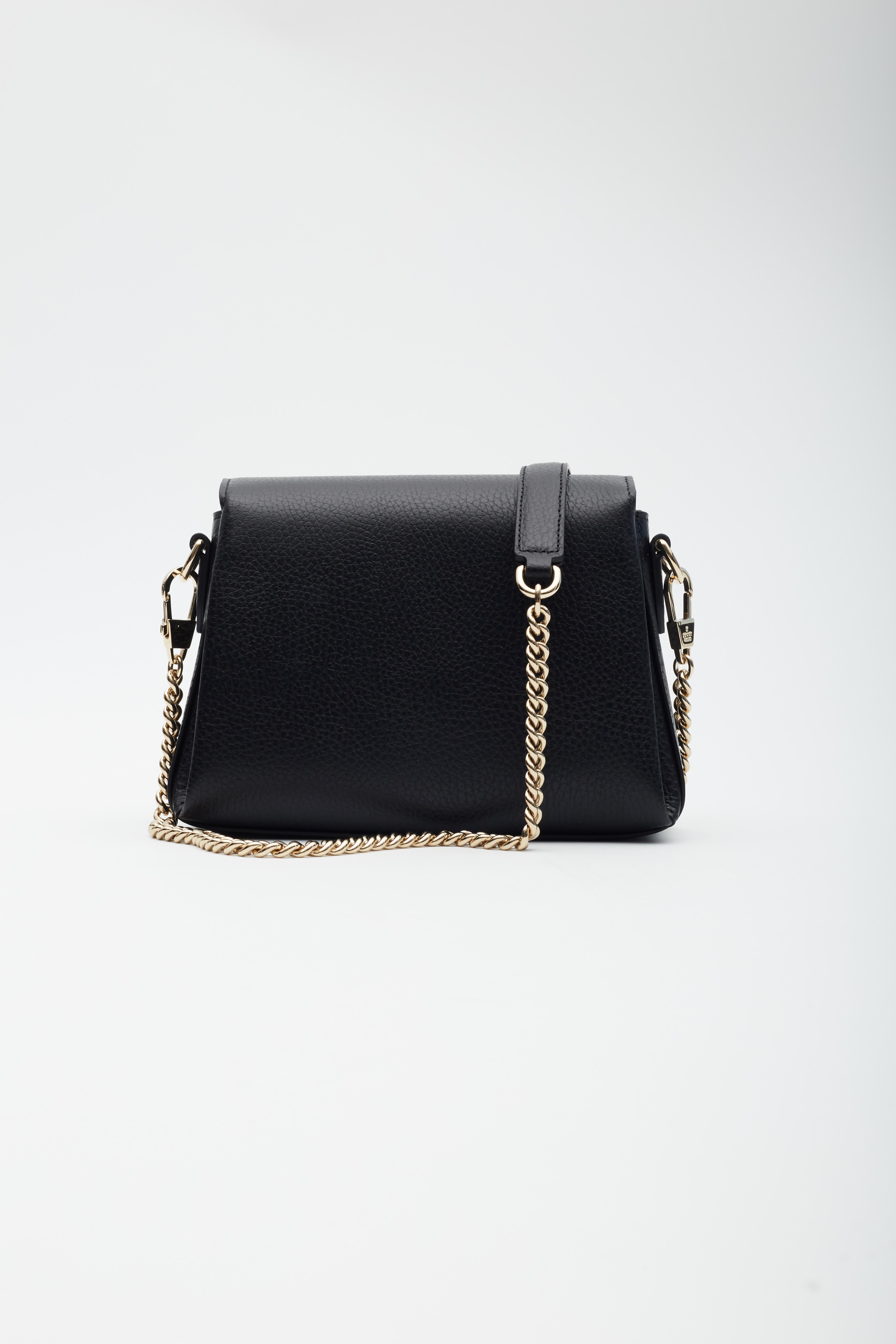Women's Gucci Dollar Calfskin Interlocking GG Crossbody Bag Black Small