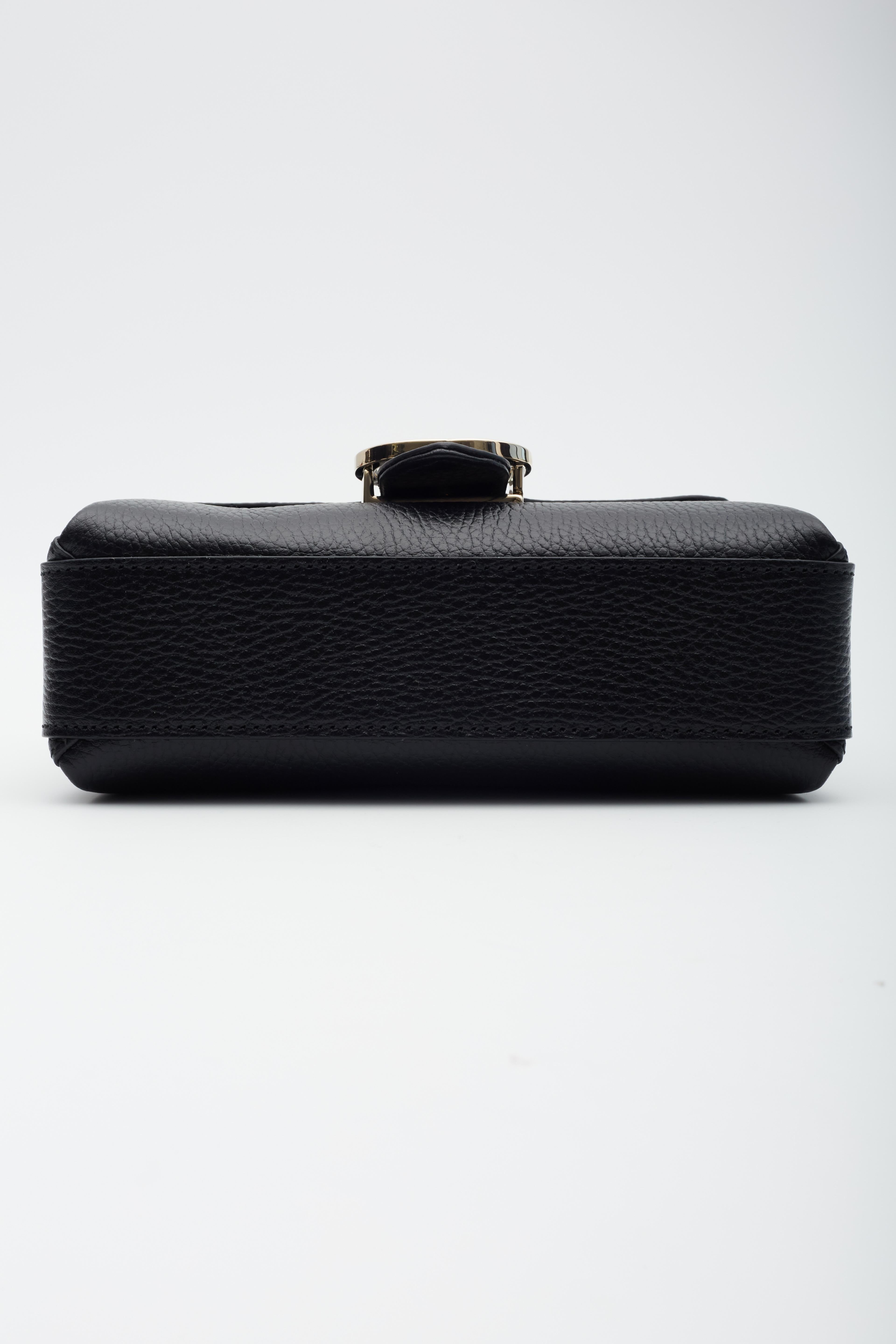Gucci Dollar Calfskin Interlocking GG Crossbody Bag Black Small 1