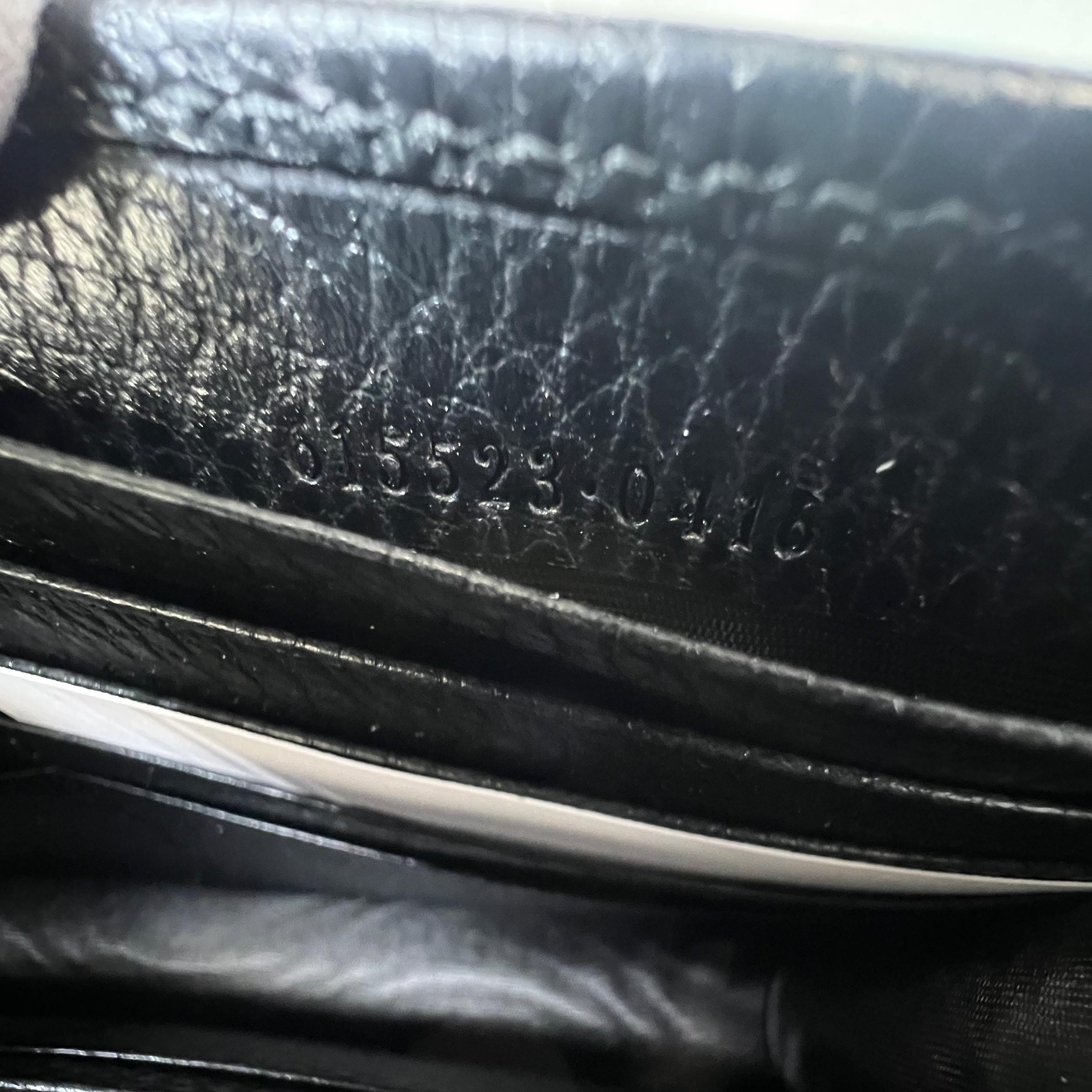 Gucci Dollar Calfskin Interlocking GG Wallet On Chain Bag Black For Sale 5