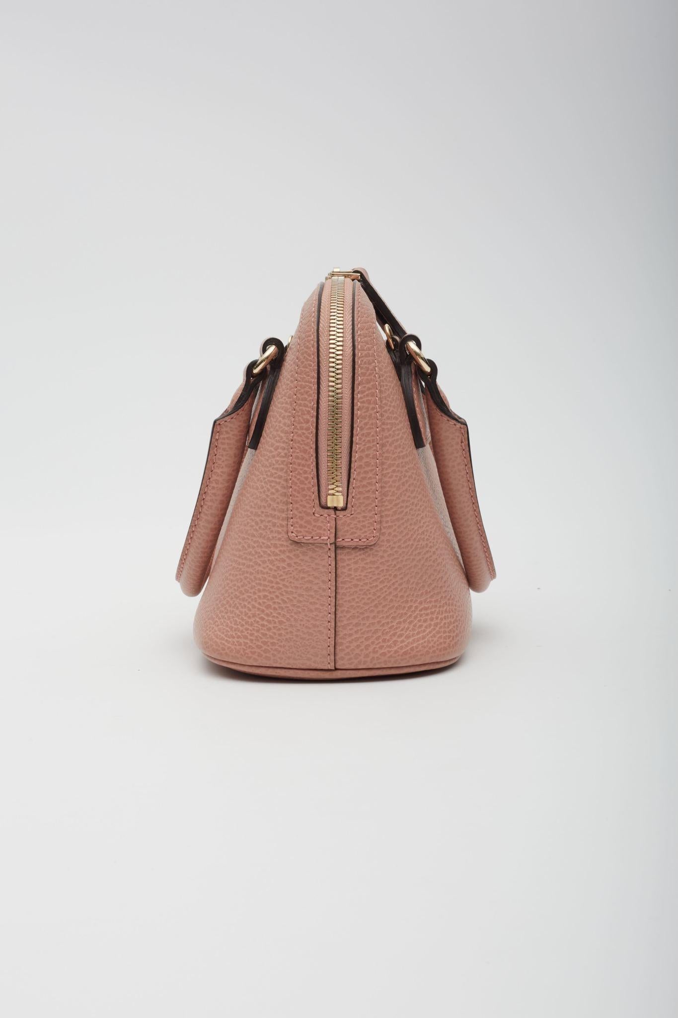 Gucci Dollar Calfskin Small GG Charm Dome Bag Soft Pink 1