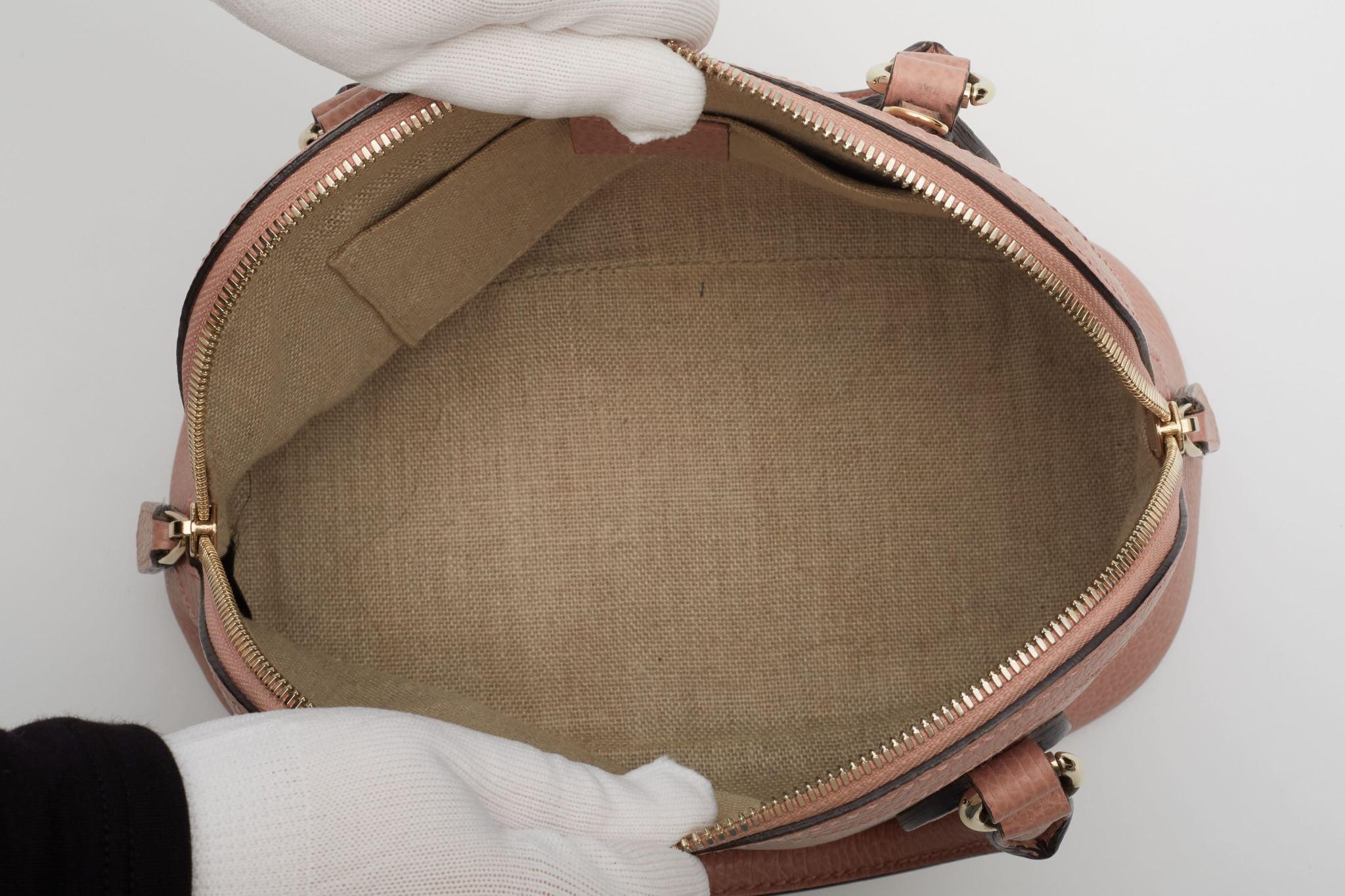 Gucci Dollar Calfskin Small GG Charm Dome Bag Soft Pink 4