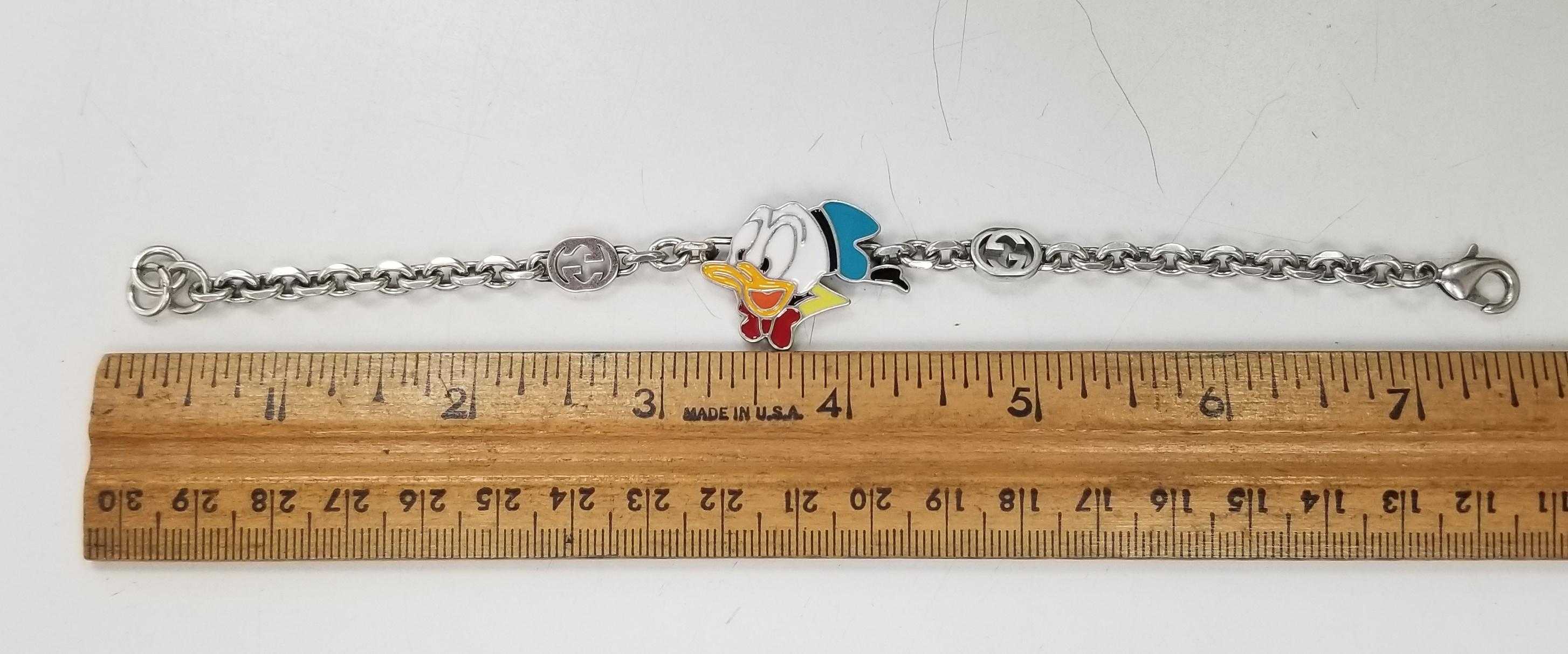 Gucci Donald Duck Emaille-Armband und Ohrring-Set für Damen oder Herren im Angebot