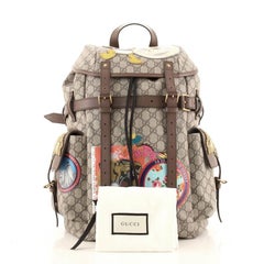 Gucci Donald Duck Soft Backpack GG Coated Canvas with Applique Large