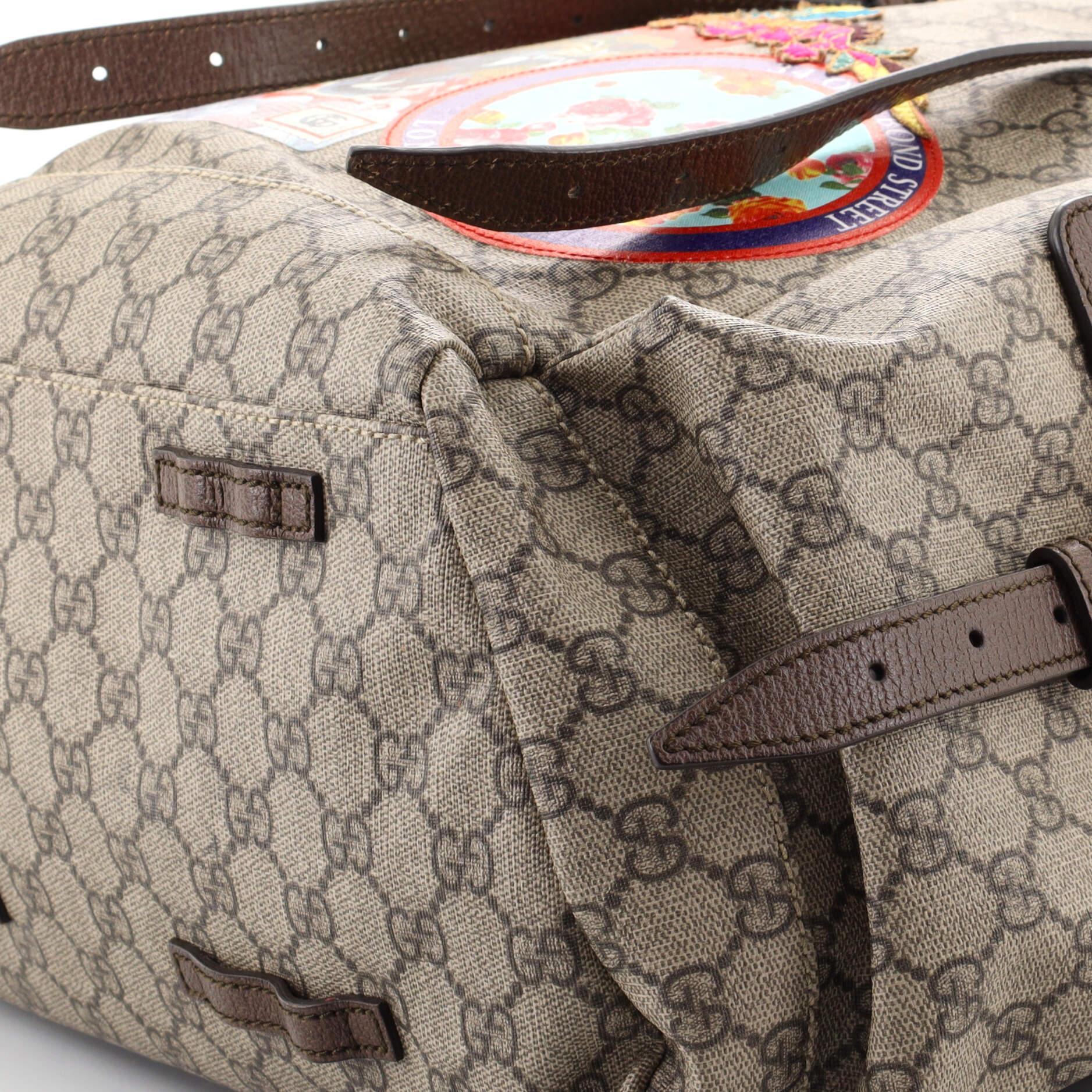Gucci Donald Duck Soft Rucksack GG aus beschichtetem Segeltuch mit Applique groß 1