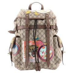 Gucci Donald Duck Soft Backpack GG Coated Canvas with Applique Large