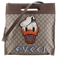 Gucci Donald Duck Soft Tote Embroidered GG Coated Canvas
