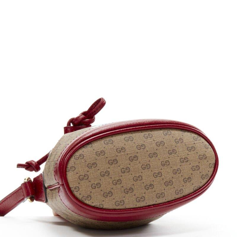 GUCCI DORAEMON 2021 Limited GG Supreme red drawstring crossbody bucket bag 1