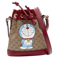 GUCCI DORAEMON 2021 Limited GG Supreme rouge sac à bandoulière à cordon