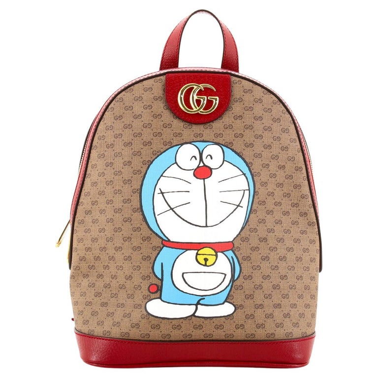Gucci Doraemon Ophidia Backpack Printed Mini GG Coated Canvas Small at  1stDibs | doraemon backpack, gucci school backpack, doraemon gucci