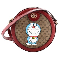 Gucci Doraemon Round Shoulder Bag Printed Mini GG Coated Canvas