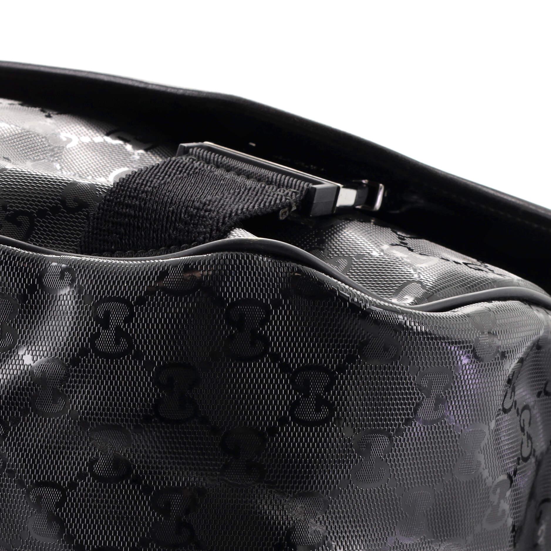 Women's or Men's Gucci Double Buckle Messenger Bag GG Imprime Large
