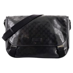 Gucci Double Buckle Messenger Bag GG Imprime Large