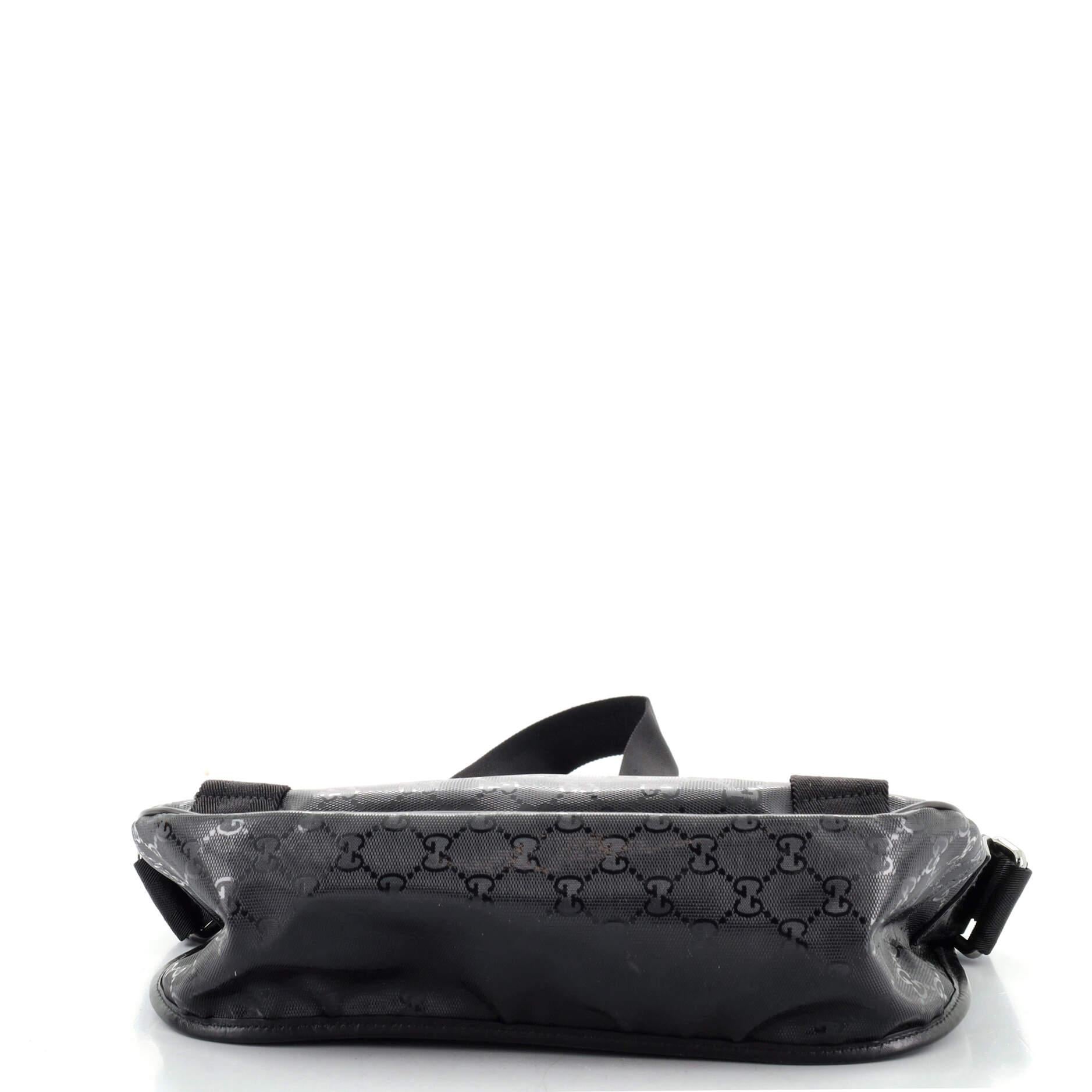 Gucci Messenger Bag mit doppelter Schnalle GG Imprime Medium im Zustand „Gut“ in NY, NY