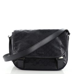 Gucci Messenger Bag mit doppelter Schnalle GG Imprime Medium