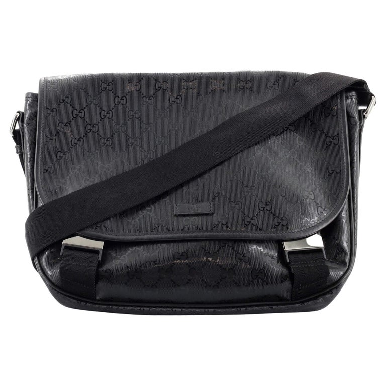 Gucci Double Buckle Messenger Bag GG Imprime Medium at 1stDibs