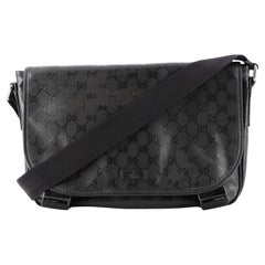 Gucci Double Buckle Messenger Bag GG Imprime Medium