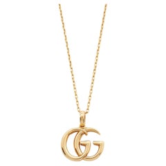 Gucci Double G 18k Yellow Gold Pendant Necklace