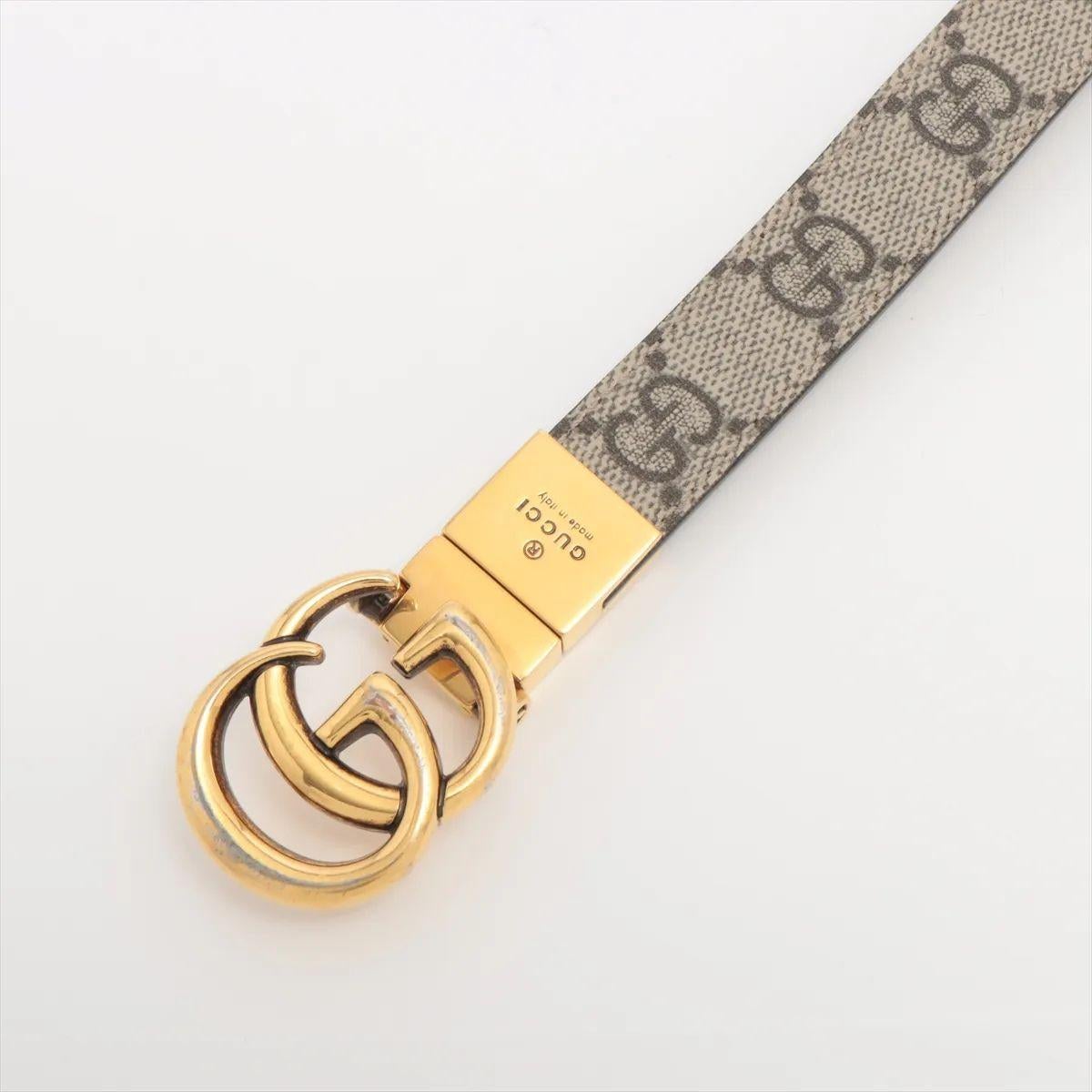 Gray Gucci Double G Belt Ebony For Sale