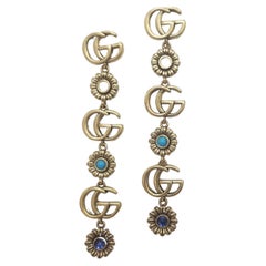 Gucci Doble G Floral  Colgando  Pendientes