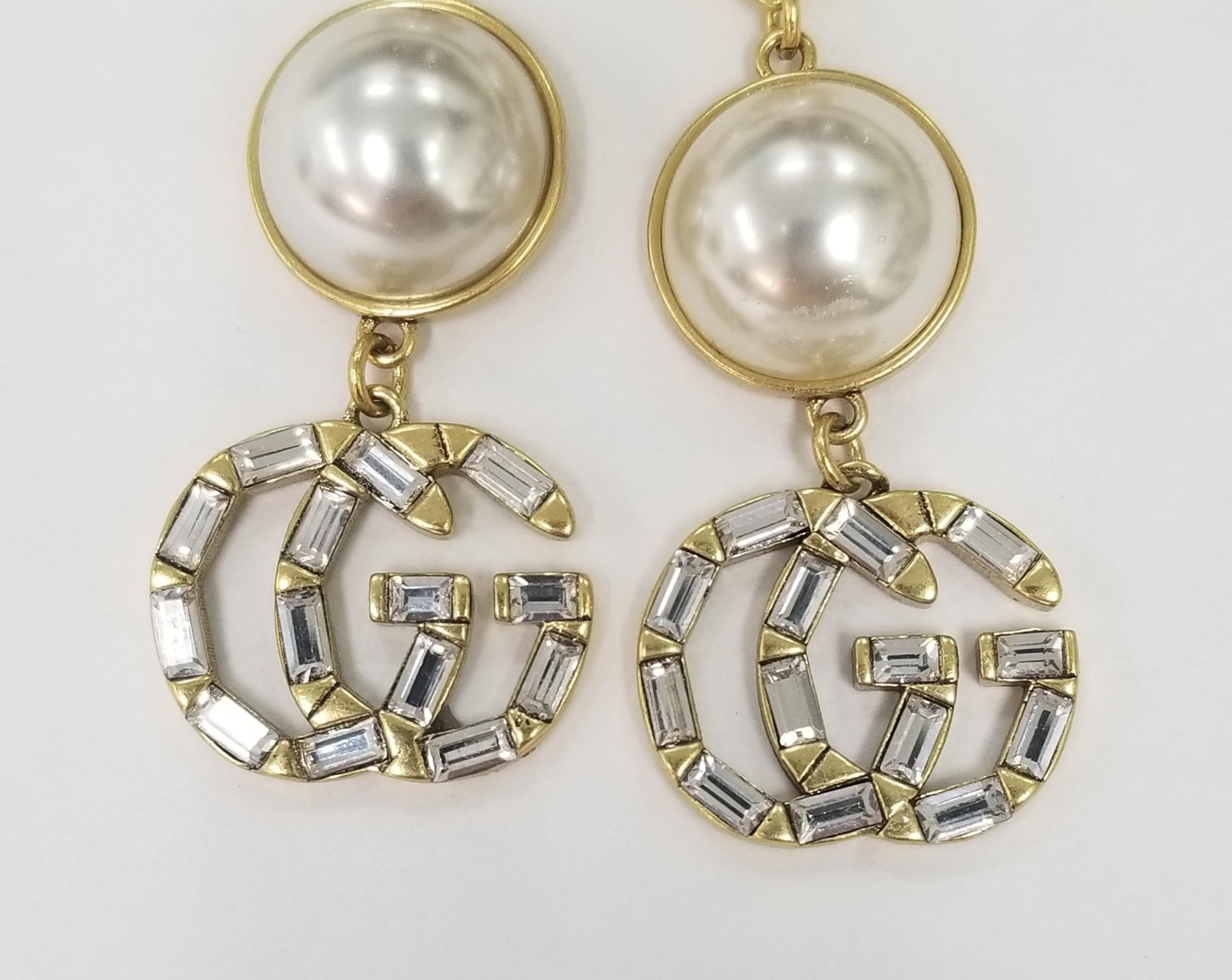 gucci pearl earrings