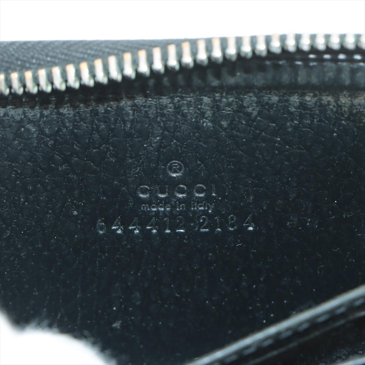 Gucci Double G  Leather Coin Purse Black 3