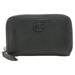 Gucci Double G Leder-Münzgeldbörse Schwarz