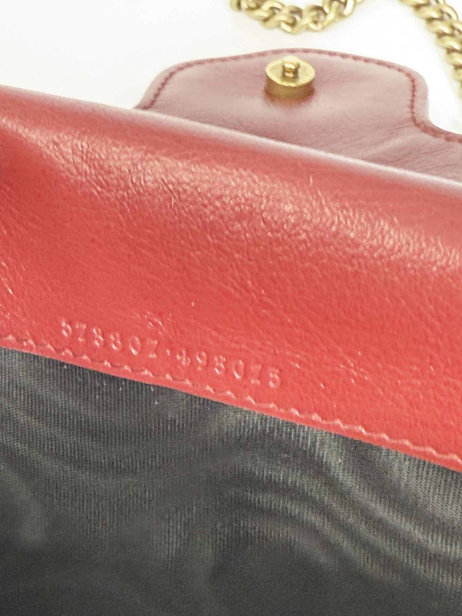 Gucci Double G Marmont Mini Wallet On Chain Torchon Black For Sale 4