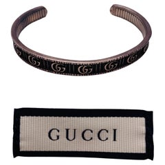 Gucci Double G Sterling Silver Cuff Bracelet