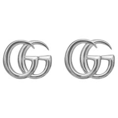 Gucci Double G Stud Earrings 925 Sterling Silver