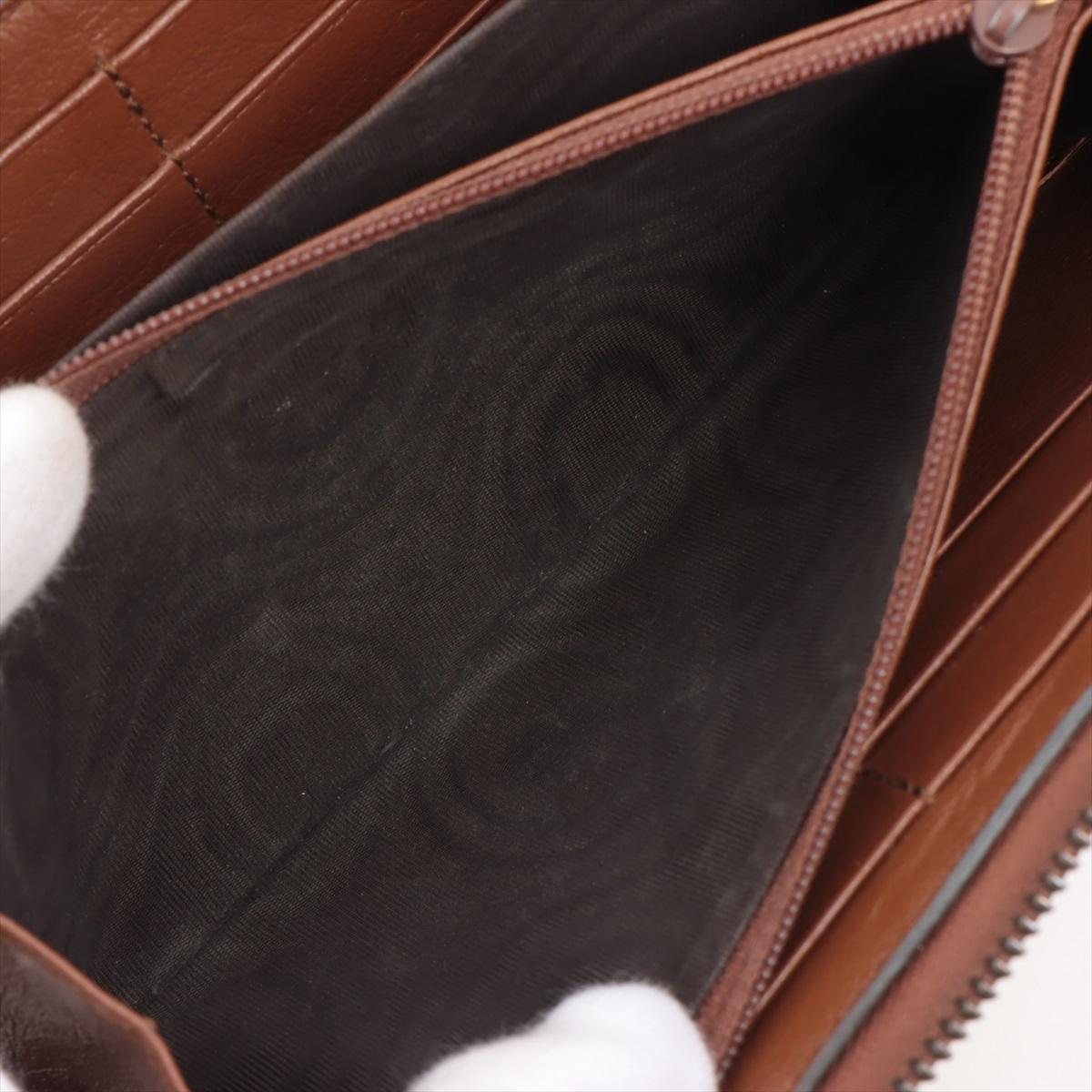 Gucci Double G Zippy Wallet Brown 4