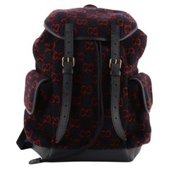 Gucci Double Pocket Belt Backpack GG Wool Medium