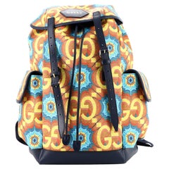 Gucci Double Pocket Belt Backpack Kaleidoscope Print GG Coated Canvas