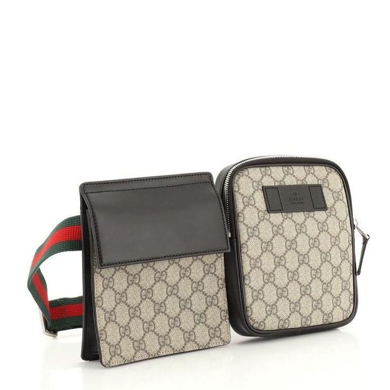 Gucci Vintage Double Belt Bag Gg Canvas #220387G84B Gucci GG Canvas Double Pocket Belt Bag | Gucci Handbags  main image 3