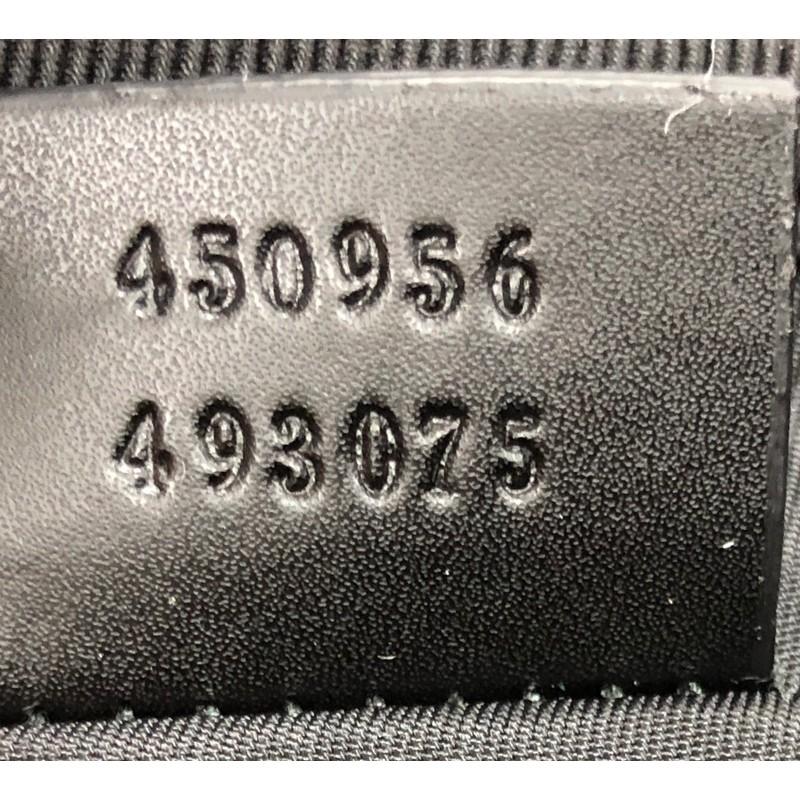 Gucci Double Web Gürteltasche GG aus beschichtetem Segeltuch mit Leder im Zustand „Gut“ in NY, NY