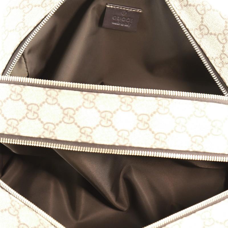 Women's or Men's Gucci Double Zip Toiletry Pouch GG Coated Canvas Medium