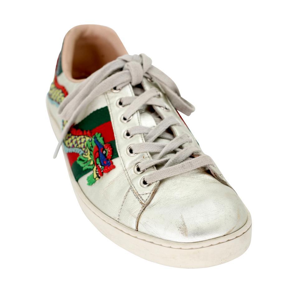 Gucci Dragon Ace Low GG 8.5 Embroidered Men's Sneakers GG-S0805P-0001 For Sale 1