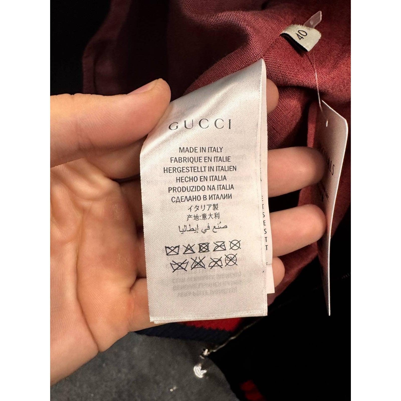 Donna Bomber in pelle con ricamo a forma di libellula di Gucci - IT40/S in vendita