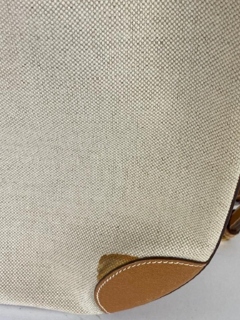 Gucci Drawstring Belt Strap 21ga62 Beige Canvas Shoulder Bag For Sale 2