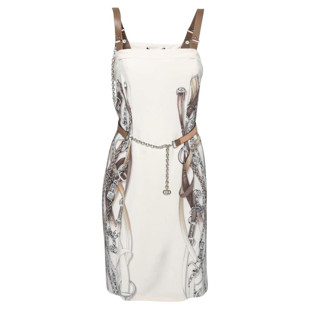 Gucci Kleid Cruise 2011 Sattlerei Print / Hochzeitskleid Kette Printed Silk