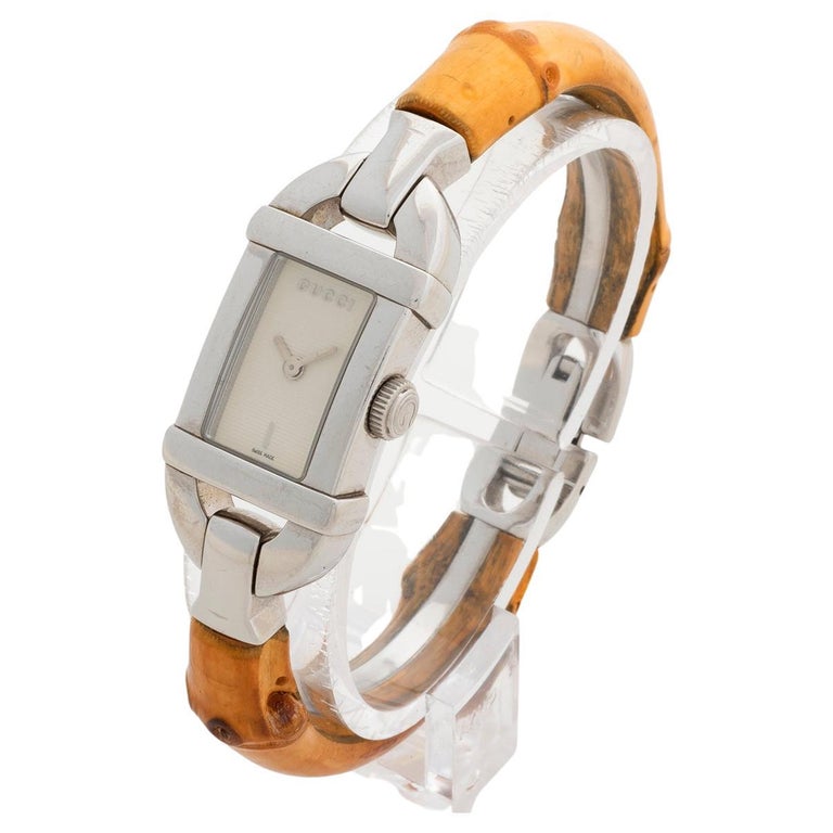 Gucci Dress Watch Ref 6800L, 'Gucci Bamboo Handbag Strap', Excellent  Condition at 1stDibs | gucci 6800l watch