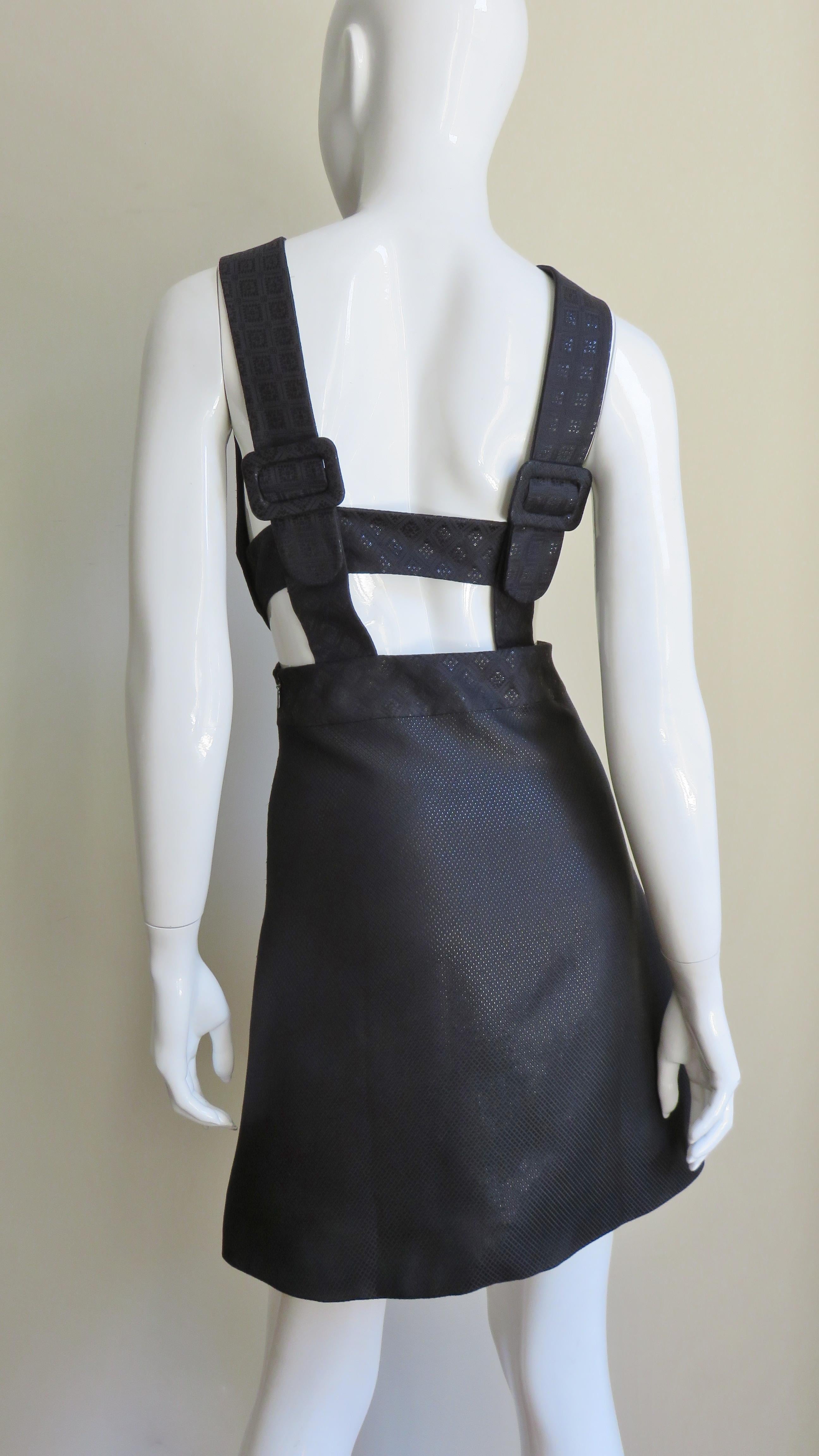 Black Gucci Silk Dress With Cut out Waist and Back
