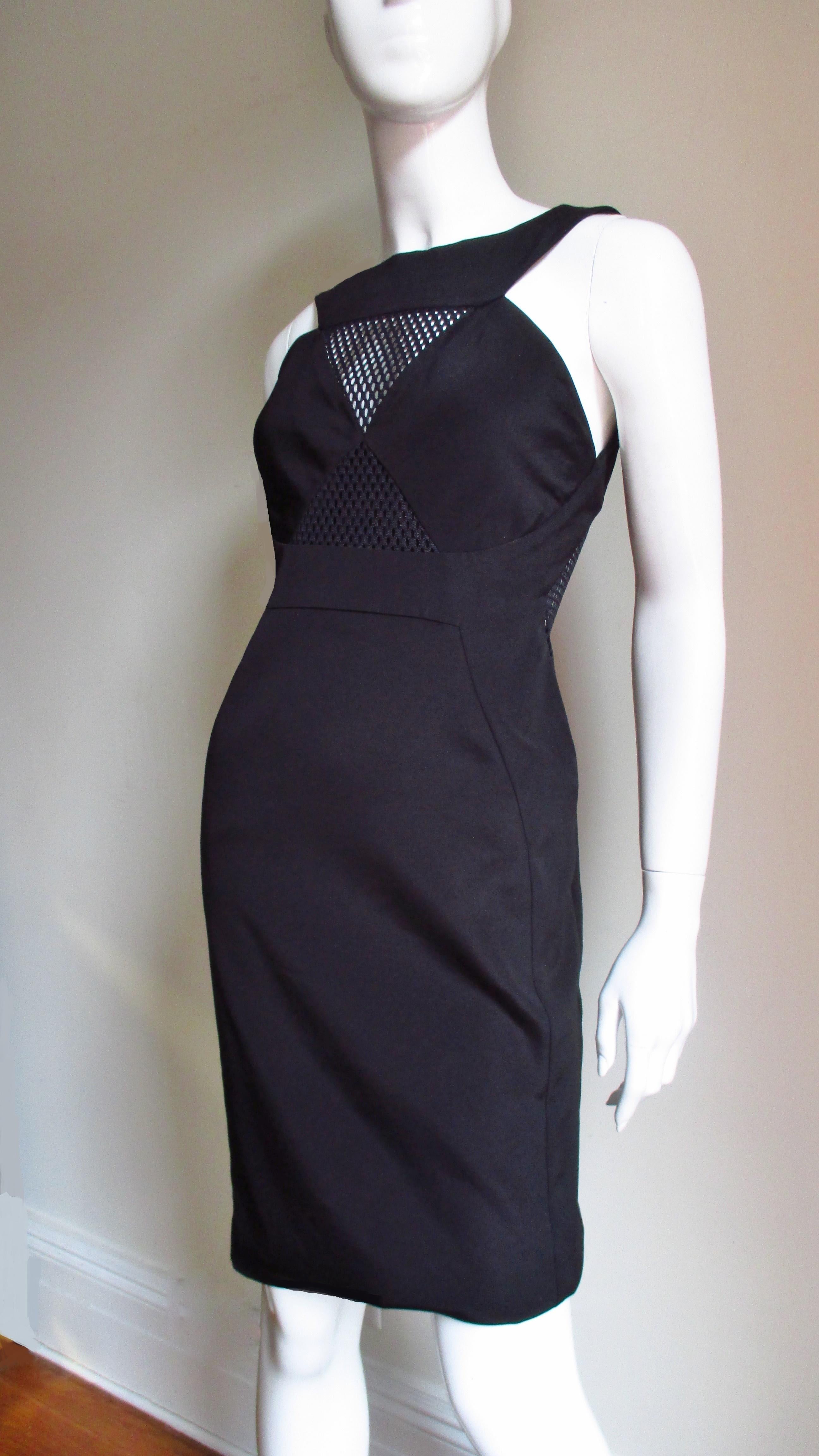 Women's Gucci Bodycon Backless Dress with Mesh Cut outs For Sale