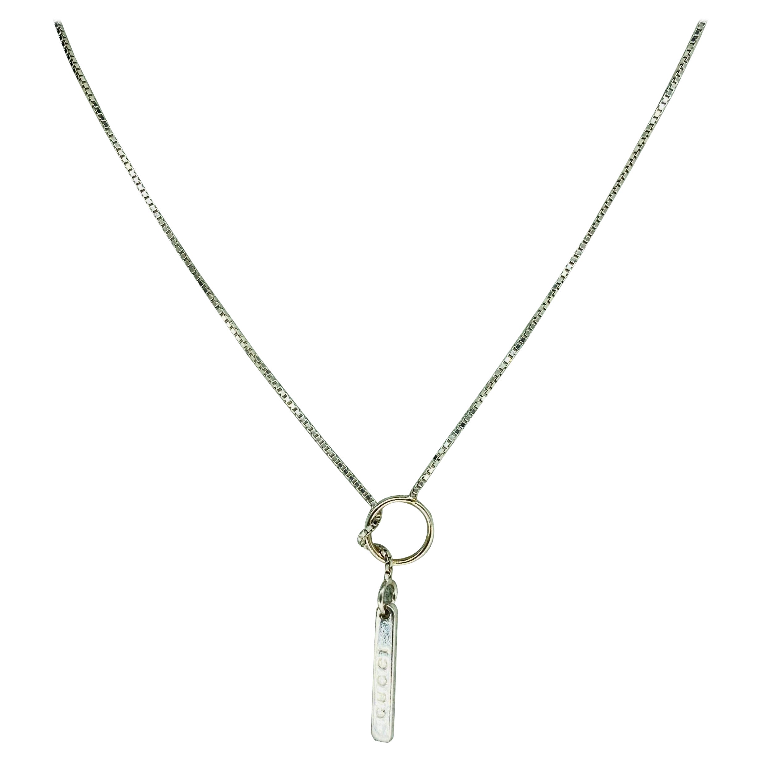 Gucci Collana a goccia in oro bianco 18k Italia