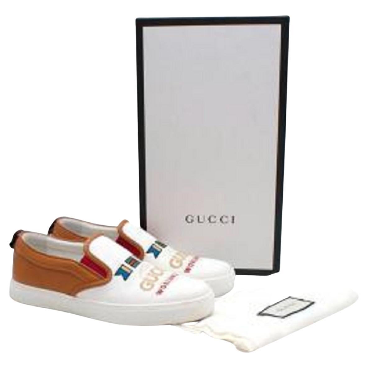 Gucci Dublin Worldwide Flag Slip-On Sneakers For Sale at 1stDibs | gucci  dublin slip on
