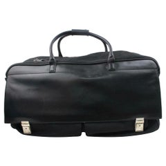 Vintage Gucci Duffle Rolling Luggage 870594 Black Coated Canvas Weekend/Travel Bag