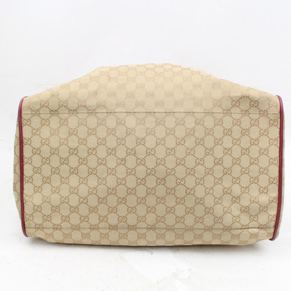 Gucci Duffle \\web Gg Monogram Carry On 866519 Beige Canvas Weekend/Travel Bag 3
