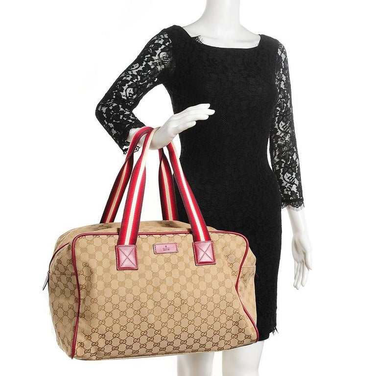 Cloth travel bag Gucci Beige in Cloth - 25912065
