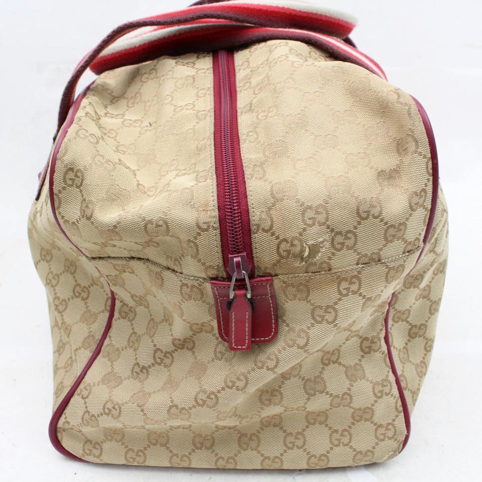 Gucci Duffle \\web Gg Monogram Carry On 866519 Beige Canvas Weekend/Travel Bag 1
