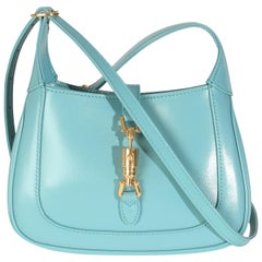 Gucci Dusty Azure Boarded Dyana Lux Calfskin Mini Jackie 1961 Hobo